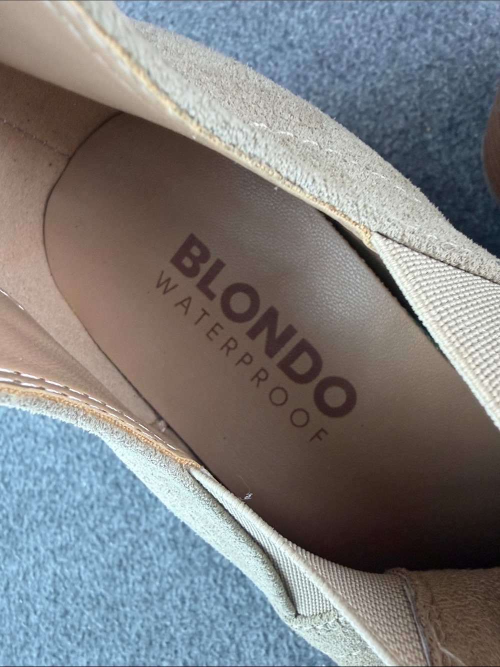Blondo Sandra Waterproof Cow Leather Booties in Sand Size 8.5M - Picture 10 of 10
